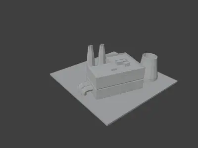 Factory Free low-poly 3D model