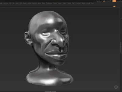 human head modern sculpture 3d print model 106 3D print model