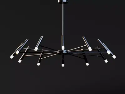 Modern Modular Chandelier Low-poly 3D model
