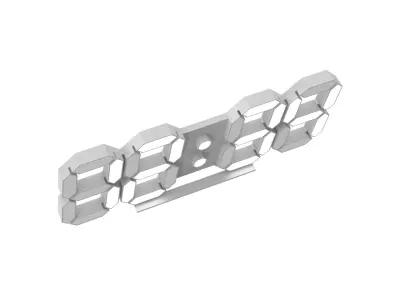 Digital Clock Low-poly 3D model