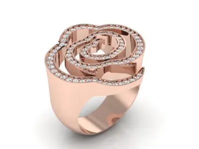 Heart Fashion ring 3D print model