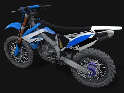 Motorcycle 5 dirt bike Low-poly 3D model