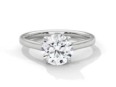 solitaire ring with detail images and 360 render videos 28 3D print model