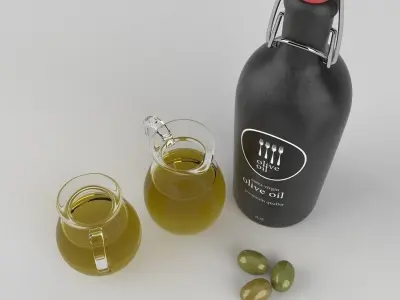 Olive Oil Set 3D model