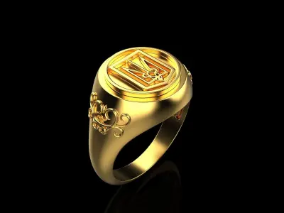 Round signet for men  20   3D print model