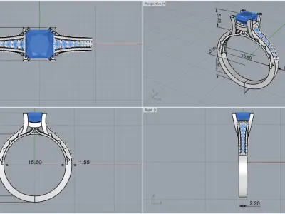 ring code 122 3D print model