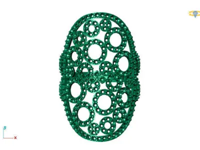 Vintage Womens Diamond Ring Women Rings 3dmodels 3D print model 3D print model 21