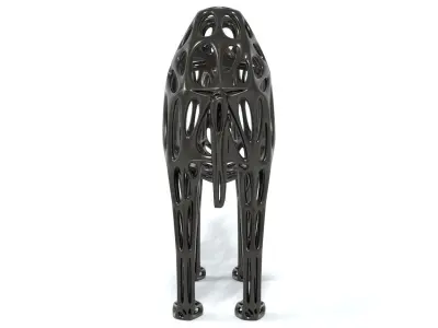 Bactrian Camel Voronoi Statue  3D model
