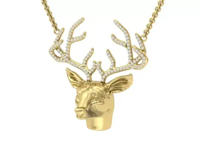 Deer Pendant 3d print model  3D print model