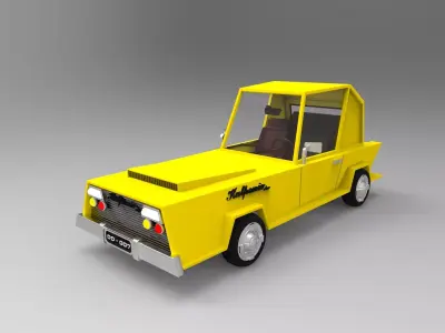 Cartoon Toy Car 3D model
