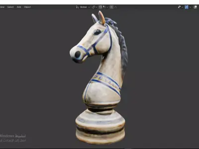 Horse chess Low-poly 3D model buy