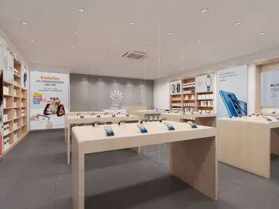 Fashion Tech Store Mobile Phone Shop Low-poly 3D model