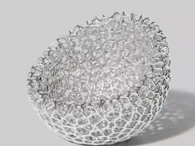 Voronoi Storage Bowl 3D print model