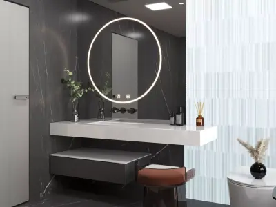 Bathroom 014 Low-poly 3D model