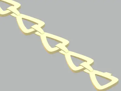 Bracelet - 6 link gold 3D print model