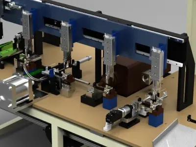 Car door check link assy machine  3D concept 3D model