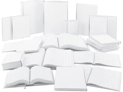 Book Set 4 stack of books 3D model