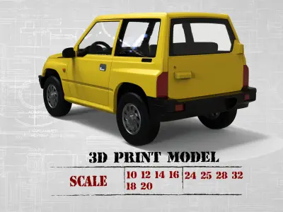 Printable body car Geo Tracker Sidekick Santana Vitara 3D print model
