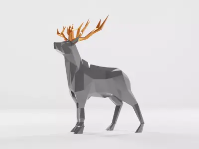Geometric Reindeer 3D model
