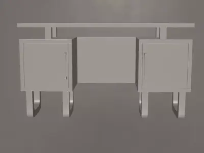Office Desk- Low Poly Low-poly 3D model