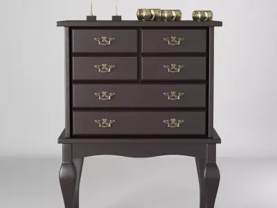 classic-drawer chest of drawers 3D model