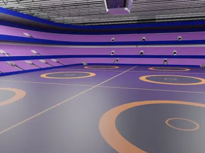 Wrestling Stadium Low-poly 3D model