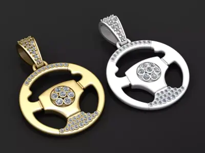 CAR STARRING PENDANT   3D print model