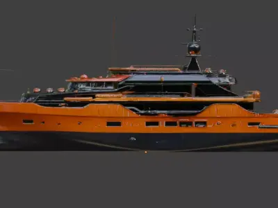 Halloween Edition Spooky Sport Yacht 3D Model 3D model