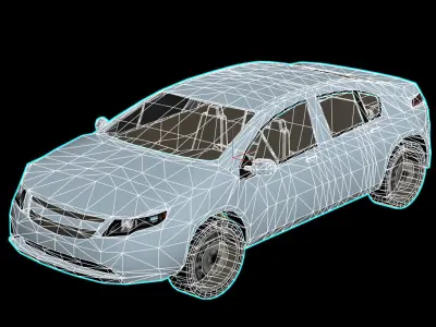 R3DP Low-Poly PBR American Cars - Chevy Volt EV Low-poly 3D model