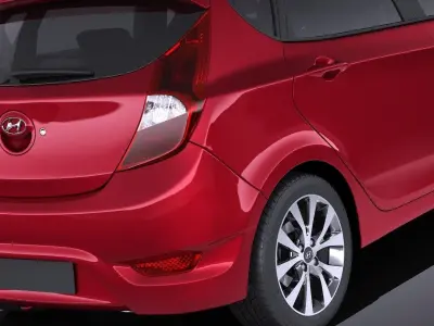 Hyundai Accent Hatchback 5-door 2017  VRAY 3D model