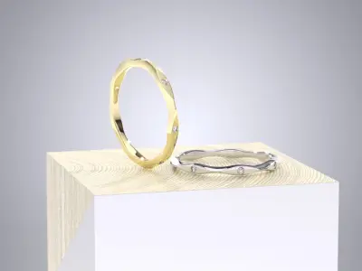 MINIMAL SET DAIMOND RING  12 MODELS 3D print model