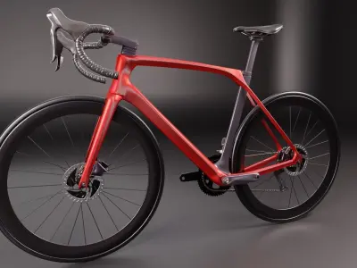 Highpolly  Detailed Road Bike Inspired From Lapierre 3D model