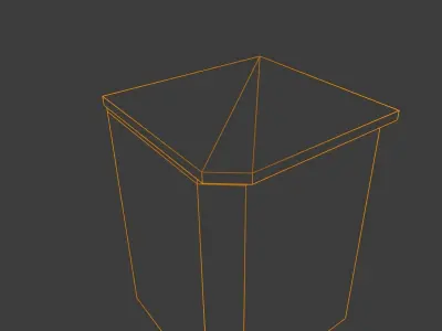 Low Poly Kitchen Set cabinet with doors and drawers Free 3D model