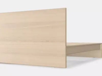 MALM Bed frame high w 2 storage boxes 26 Low-poly 3D model