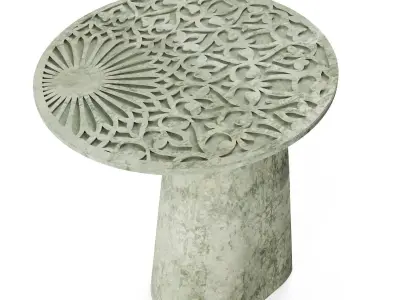 Engraved Concrete Table 3D model