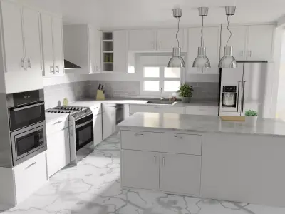 Modern Kitchen Interior 3D model