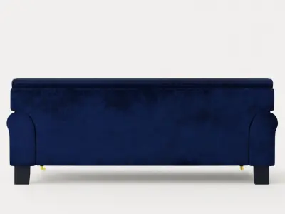 Sidbury Velvet Blue Sofa Low-poly 3D model