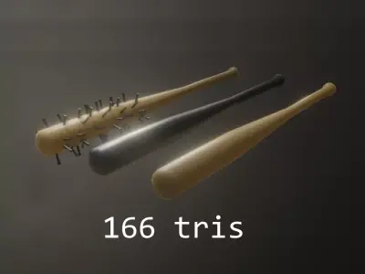 Baseball Bat Free low-poly 3D model