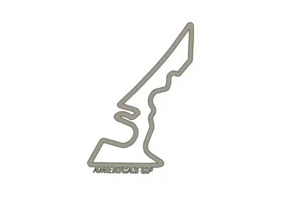  2025 Americas MotoGP Racing Track 3D print model