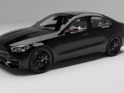 Mercedes Benz C Class HQ Interior 3D model