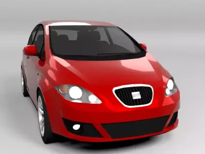 SEAT ALTEA LOWPOLY Low-poly 3D model