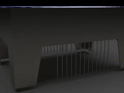 Illuminated Microwave 7 Segmented LED 3D model