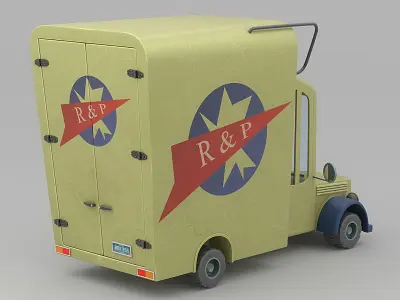 Cartoon Truck Low-poly 3D model purchase