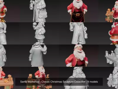 Santa Workshop - Classic Christmas Sculpture Collection