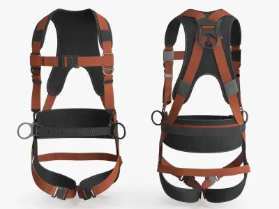 Full Body Harness Construction Harness Low-poly 3D model
