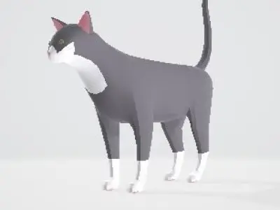 black cat 3D model 3