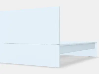 MALM Bed frame high 92 Low-poly 3D model