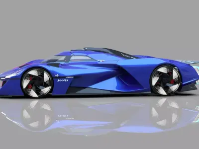 Alpine Alpenglow HY4 Concept 2022 HQ interior  3D model