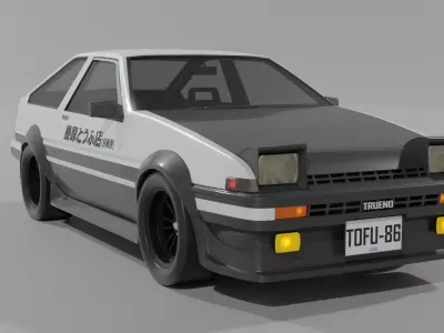 Toyota AE86 Trueno 3dmodeling 3D model