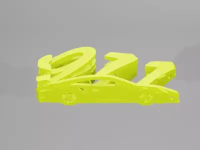 Porsche 911 GT3 RS - Keychain 3D print model